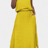 Ensemble en Lin et Coton Meliora avec Gilet Sans Manches et Jupe