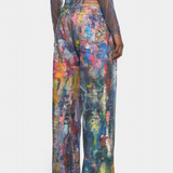 Jeans Rana à Jambe Large avec Imprimé Artistique