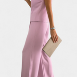 Ensemble Élégant Paloma de 2 Pièces avec Haut Sans Manches et Pantalons Fluides