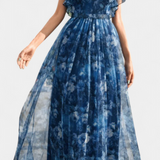 Robe Longue en Chiffon Mariana avec Imprimé Floral