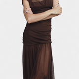 Robe Bodycon en Maille Plissée Noelia