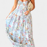 Robe Florale Neha avec Dos Nu et Fines Bretelles