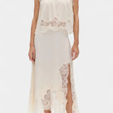 Ensemble de Jupe Midi en Dentelle Coralena avec Ourlet Asymétrique