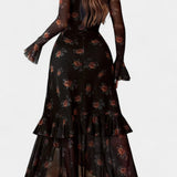 Robe Maxi Amali avec Décolleté Carré