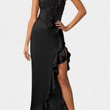 Robe Midi Cindy avec Volants Asymétriques