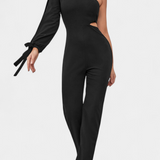 Mono Asymétrique Sahar avec Découpe et Manches Longues Liées