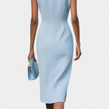 Robe Midi à Manches Longues Mona avec Col Rond