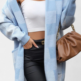 Cardigan Casual à Carreaux Lovella avec Poches