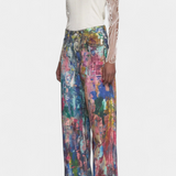 Jeans Rana à Jambe Large avec Imprimé Artistique