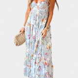 Robe Florale Neha avec Dos Nu et Fines Bretelles