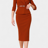 Robe Midi Ajustée Palamos avec Ceinture