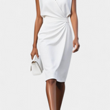 Robe Midi à Manches Longues Mona avec Col Rond