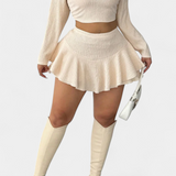 Ensemble Top Long Daline et Jupe Mini Volants