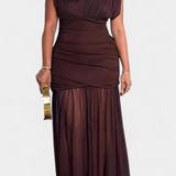 Robe Bodycon en Maille Plissée Noelia