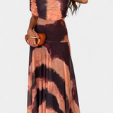 Robe Maxi Tie-Dye Une Épaule Jessamy