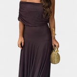 Robe Maxi Tie-Dye Une Épaule Jessamy