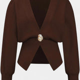 Cardigan Doré Uni Solferina