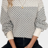 Pull Rachael en Blocs de Couleurs avec Col Rond