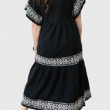 Robe Maxi Boho Allona avec Décolleté en V et Coupe Relaxée