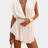 Mono Court Rosalba avec Décolleté Profond et Taille Définie