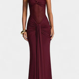 Robe Maxi Florian avec Décolleté Halter et Silhouette de Sirène