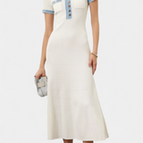 Robe Midi en Tricot Alexia avec Détail