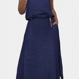 Ensemble en Lin et Coton Meliora avec Gilet Sans Manches et Jupe