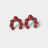 Boucles d'oreilles en forme de fer à cheval en pierre naturelle