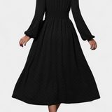Robe Midi de Bureau Faela avec Pois Suisses