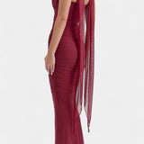Robe Maxi en Maille Blair avec Corset Froncé