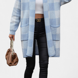 Cardigan Casual à Carreaux Lovella avec Poches