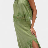 Ensemble de Jupe Midi en Dentelle Coralena avec Ourlet Asymétrique