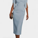 Robe Midi Reece avec Perles et Col Rond