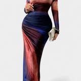 Robe Midi Ajustée Galene avec Cape