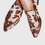 Mocassins en Cuir Grèce à Talon Bas et Pointe Aiguisée