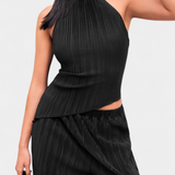 Ensemble Pilarica avec Top Halter Asymétrique et Pantalons Fluides