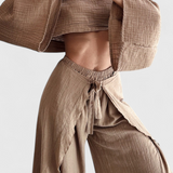 Ensemble Décontracté Maeva en Deux Pièces avec Ouverture et Nœud