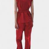 Ensemble de Gilet Classique Carlen et Pantalons à Jambes Larges