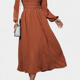 Robe Midi de Bureau Faela avec Pois Suisses