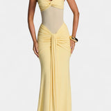 Robe Maxi Florian avec Décolleté Halter et Silhouette de Sirène