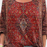 Blouse Oversized Omari avec Imprimé Bohémien Rétro