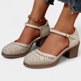 Bottes à chevilles en cuir synthétique pour femmes Cirila avec boucle décorative