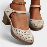 Bottes à chevilles en cuir synthétique pour femmes Cirila avec boucle décorative