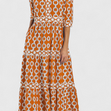 Robe Midi Casilda avec Imprimé de Chaînes