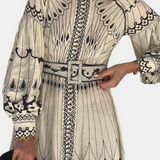 Robe Maxi Brodée à Boutons Style Folk Soria