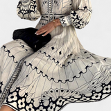 Robe Maxi Brodée à Boutons Style Folk Soria