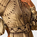 Robe Maxi Brodée à Boutons Style Folk Soria