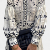 Robe Maxi Brodée à Boutons Style Folk Soria