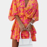 Robe Mini Eliza avec Nœud Frontal et Volants