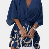 Robe Mini Eliza avec Nœud Frontal et Volants